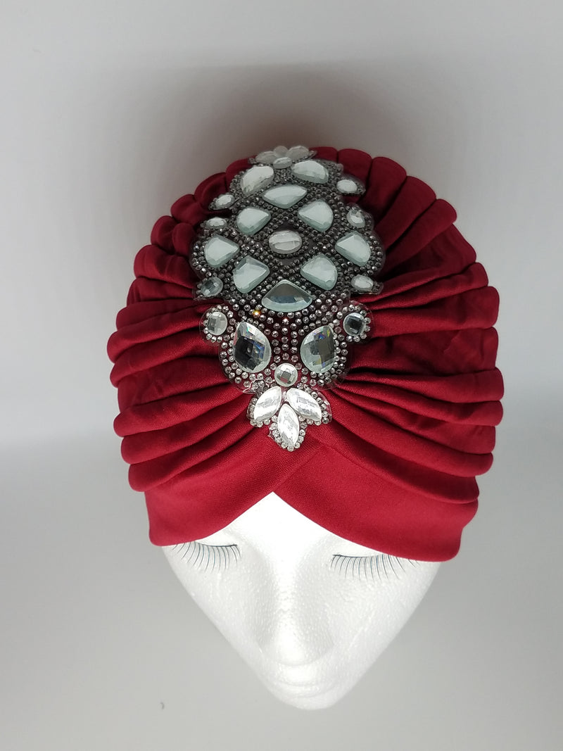 Red Glam Turban