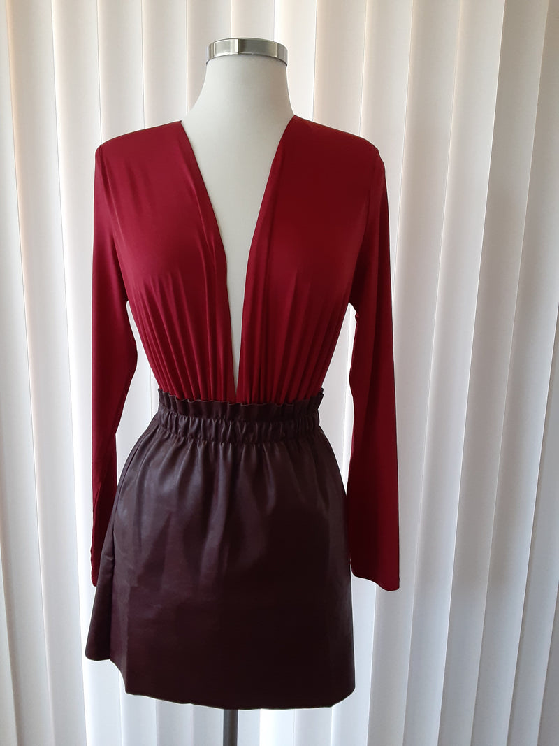 Burgundy Leather Mini