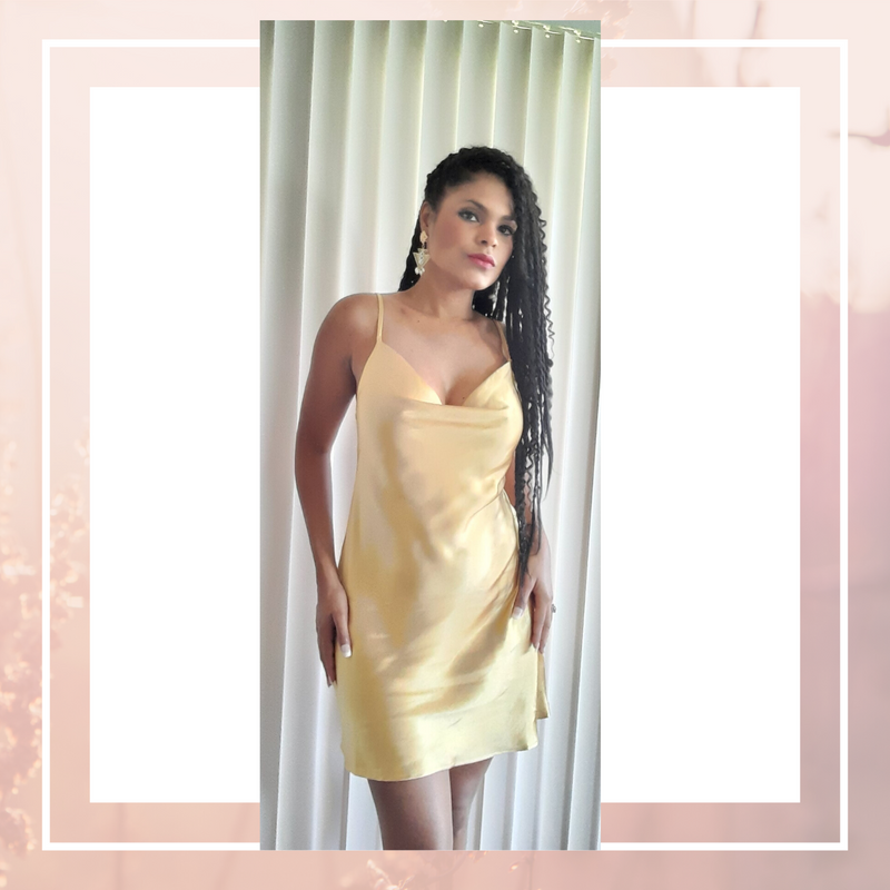 Goddess Gold Silk Dress