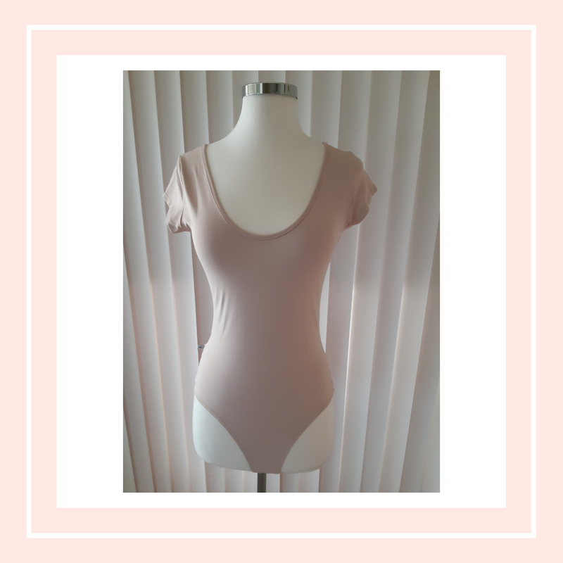 Spandex Beige Bodysuit