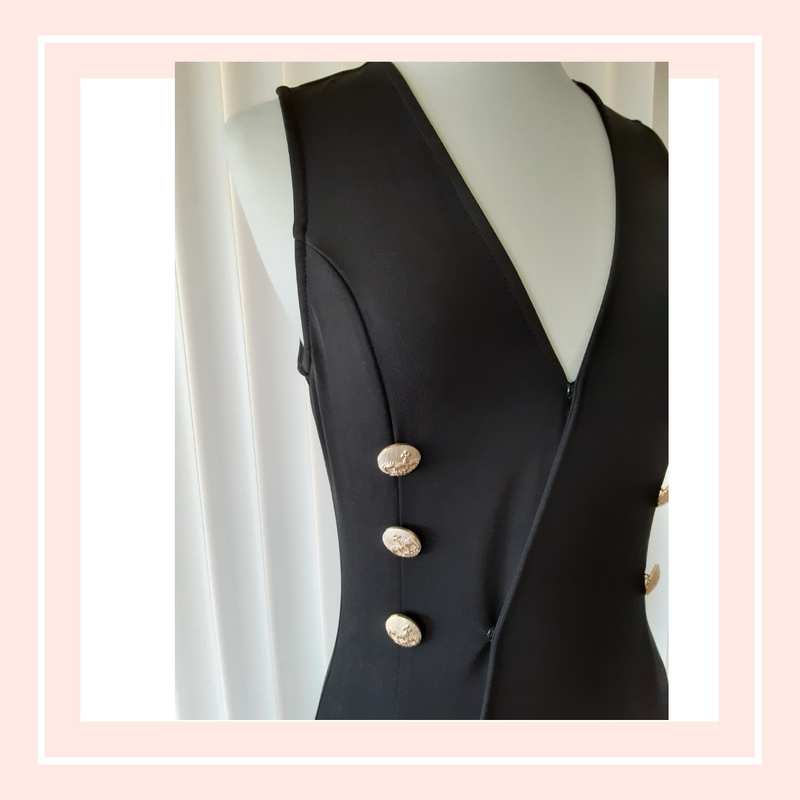 Buttons Stretch Bodysuit