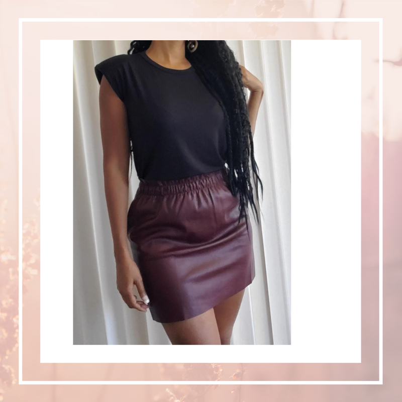 Burgundy Leather Mini