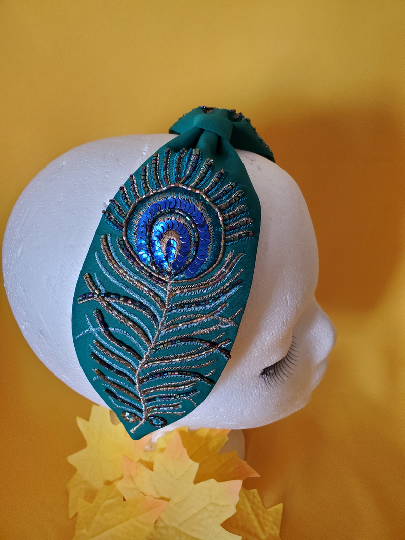 Peacock Feather Style Headband