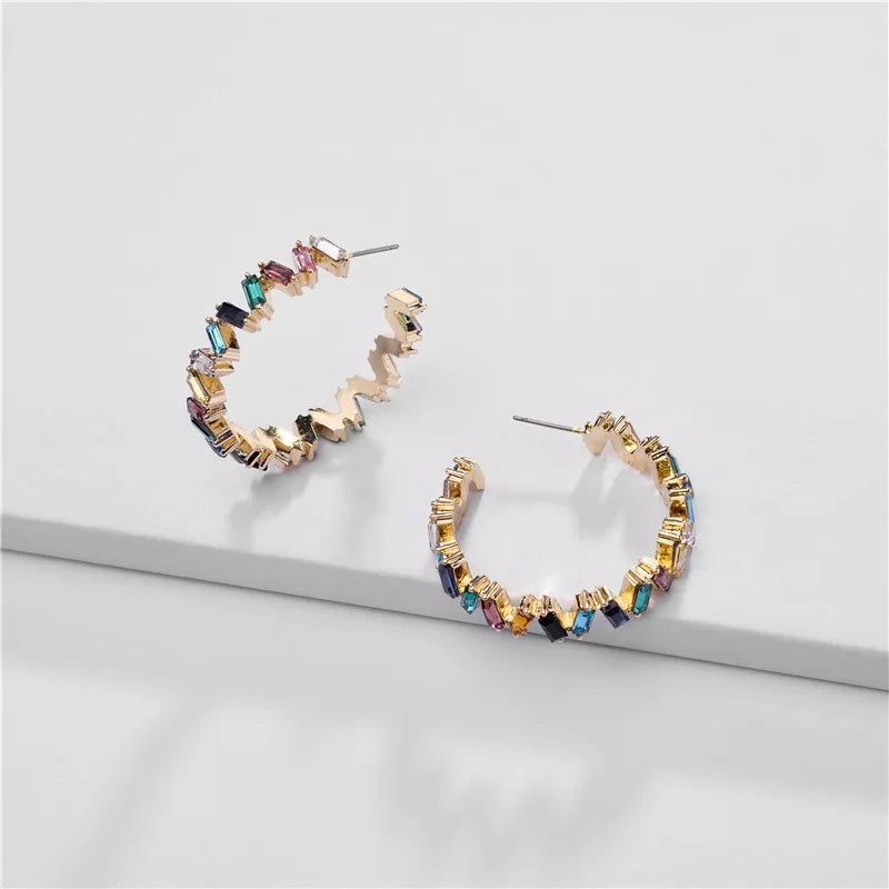 Luxury Crystal Hoops