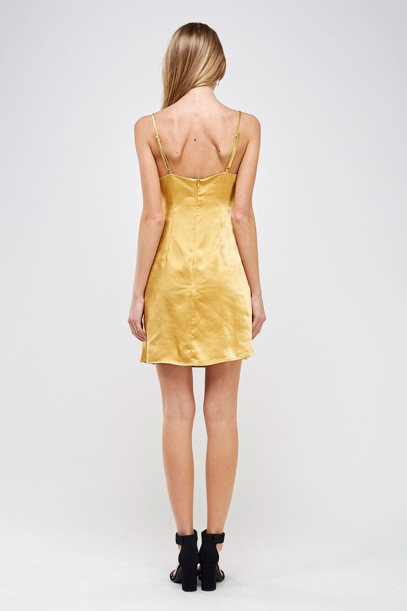 Goddess Gold Silk Dress