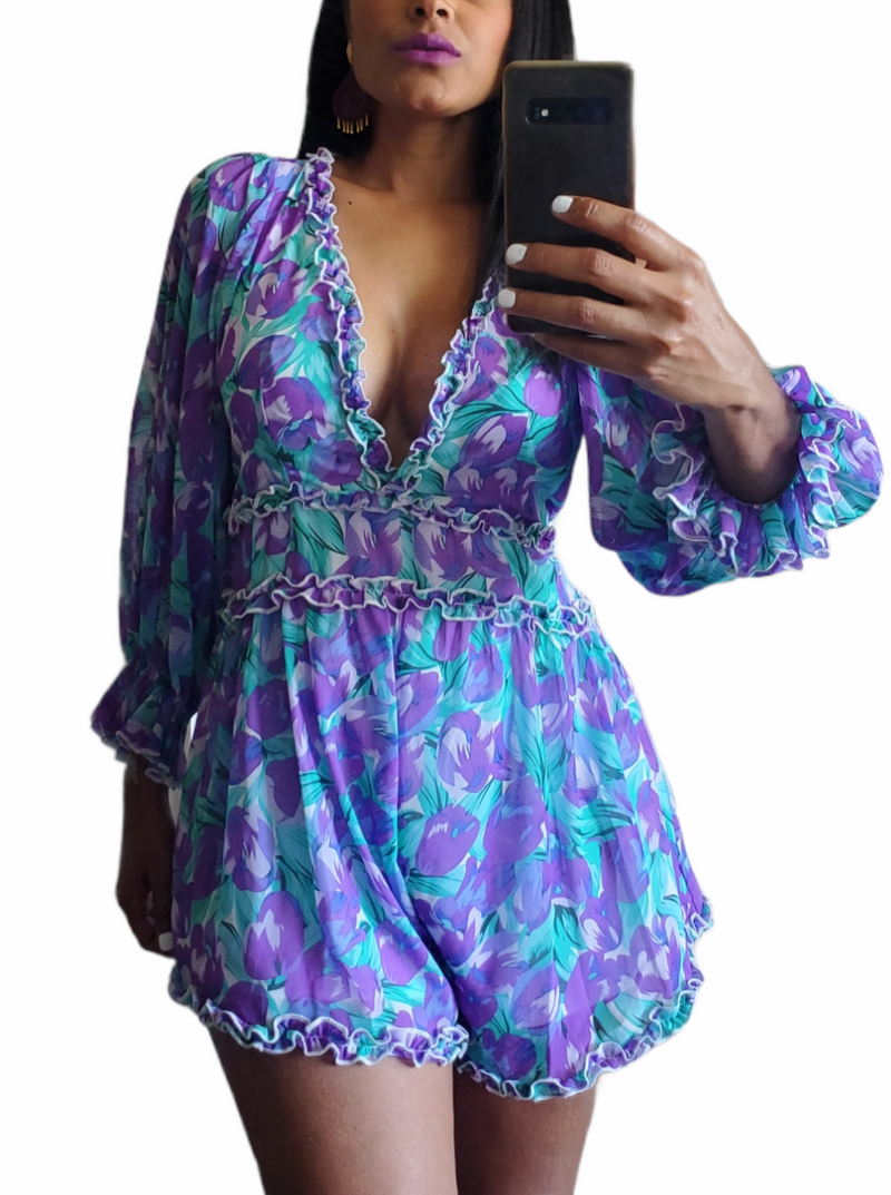 Lila Green Romper