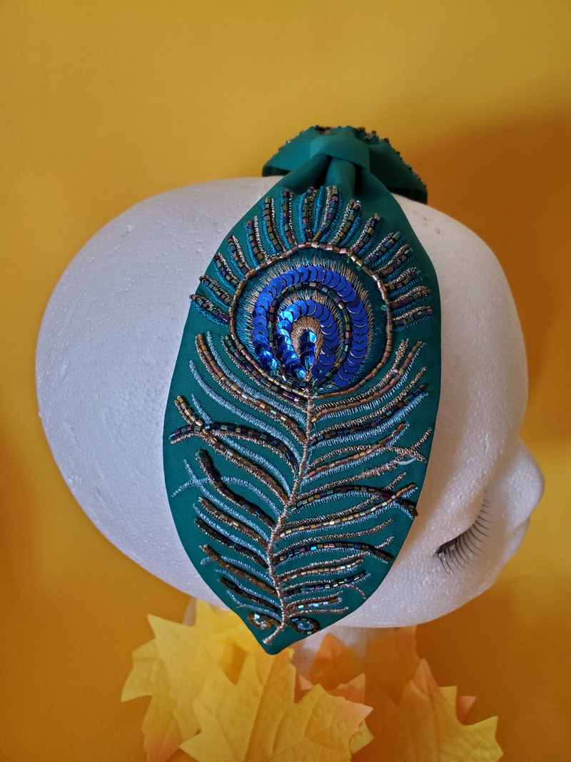 Peacock Feather Style Headband